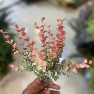 بوته اکالیپتوس مصنوعی وارداتی سبز و صورتی