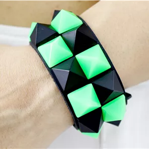 دستبند دو ردیف استاد شطرنجی(سبز-مشکی)