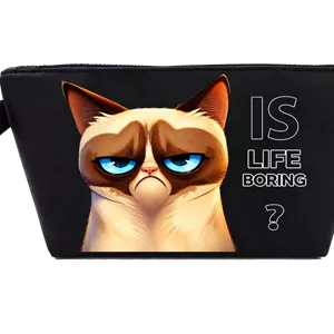 کیف چرمی  grumpy cat (12*24 cm)