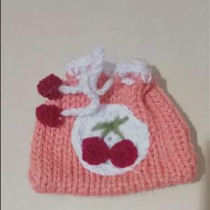 کیف کوچک دخترانه صورتی گیلاس