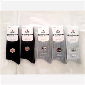 جوراب مردانه نخی ساقدار کبریتی بسته 5 جفت تولیدی مهیار A.H.A زنجان