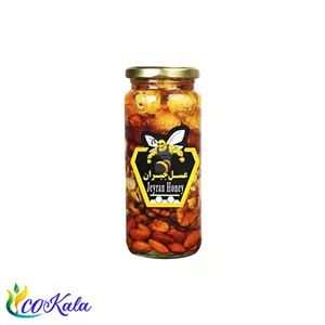 عسل طبیعی هفت مغز شیشه ای جیران 350 گرمی