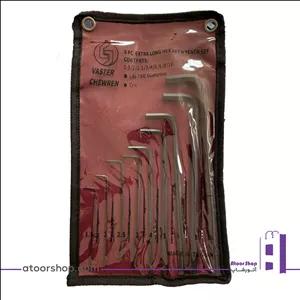 ست آچار آلن شش گوش واستر فوق بلند مدل VHB025 (مجموعه 9 عددی)