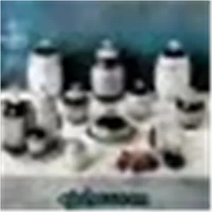 پاسماوری سرامیکی 14 پارچه سفید مشکی شمس