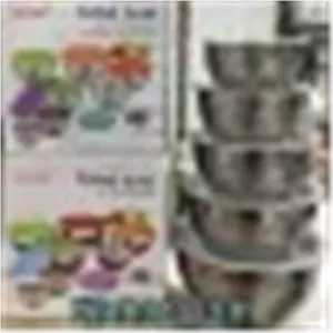 لگن استیل 5 پارچه درب سفید