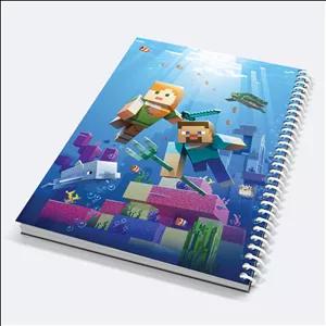 دفتر نقاشی ماینکرافت سایز A4 | سایز بزرگ | جلد لمینیت شده | کد 1