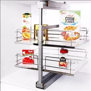 سبد سوپری ریل وسط کف mdf ارتفاع 85-65 سانت یونیت 60 سانت A2536