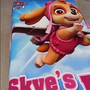 پتو گوسفندی (تدی) یک نفره دولایه طرح اسکای با روبالش