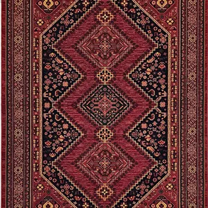 فرش طرح بلوچی مرینوس بافت 719 روناسی 700 شانه 100%اکریلیک