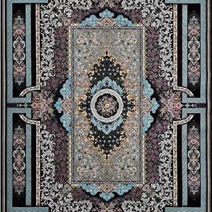 فرش 1200 شانه آسایش نقشه 5050 سرمه‌ای تراکم 3600 تخفیفی