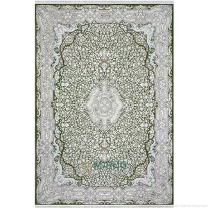 فرش 1500 شانه تندیس ماندگار کد 18307 سبز تراکم 4500