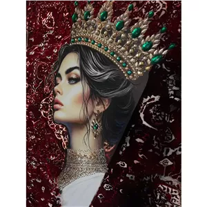 تابلو میکس‌ مدیا مخمل و نگین دست‌ساز