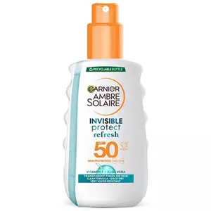 اسپری روغن ضد آفتاب امبر سولیر اینویزیبل پروتکت SPF 50 گارنیر