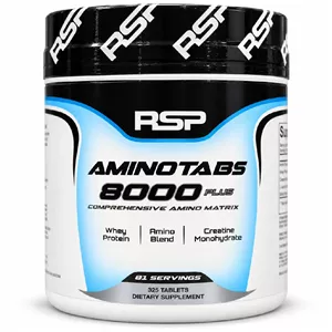 آمینو ۸۰۰۰ پلاس RSP Nutrition AminoTabs 8000 Plus بسته ۳۲۵ عددی