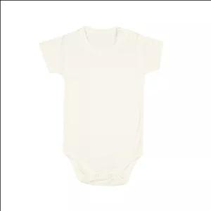 بادی زیردکمه دار آستین کوتاه نوزادی سفید برند سپیدپوش