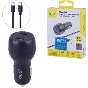 شارژر فندکی 40 وات بودی CC108RTTکابل تایپ سی
