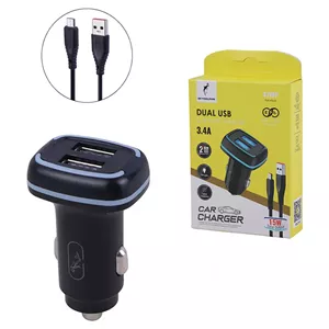 شارژر فندکی 15 وات اسکای دلفین SZ18Vکابل میکرو یو اس بی