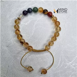 دستبند هفت چاکرا و سیترین