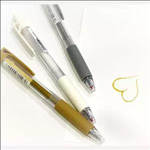 خودکار فشاری نقره ای با جوهر روان