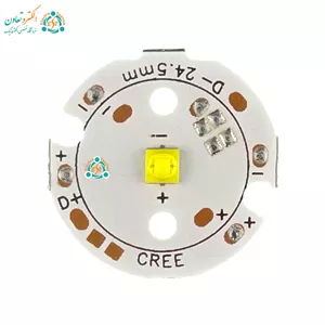 ال‌ای‌دی پاور 3وات CREE ولتاژ 3.2–3.4V جریان 600–700mA روی برد آلومینیومی 24mm (اورجینال)