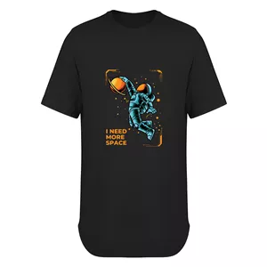 تی شرت لانگ طرح فضانورد مدل I need more space کد DS001