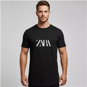 تیشرت لانگ مشکی طرح برند زارا ZARA | استایل اسپرت | کد BR043