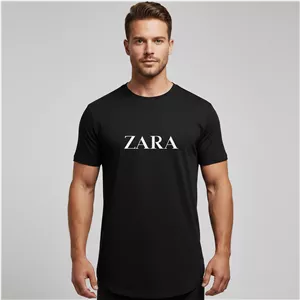تیشرت لانگ مشکی طرح برند زارا ZARA | استایل اسپرت | کد BR044