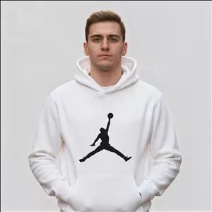 هودی سفید طرح برند جردن Jordan | استایل اسپرت | کد BR035