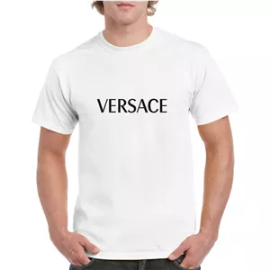 تیشرت آستین کوتاه سفید طرح برند ورساچه Versace | استایل اسپرت | کد BR050