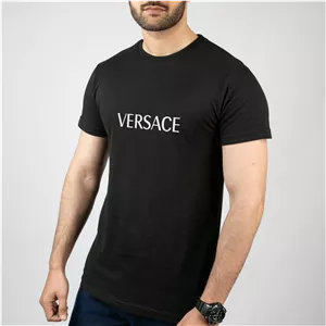 تیشرت آستین کوتاه مشکی طرح برند ورساچه Versace| استایل اسپرت | کد BR051
