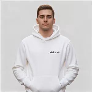 هودی سفید طرح آدیداس adidas | استایل اسپرت و روزمره | کد BR002-LC