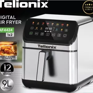 سرخ کن ۲۰۰۰ وات  بدون روغن ۹ لیتری تلیونیکس مدل Telionix TAF-4424دارای صفحه نمایش لمسی و ۱۲ برنامه پیش فرض پخت با تضمین بالاترین کیفیت