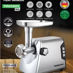 چرخ گوشت تلیونیکس مدل TMG3809 با گارانتی اصالت و سلامت کالا