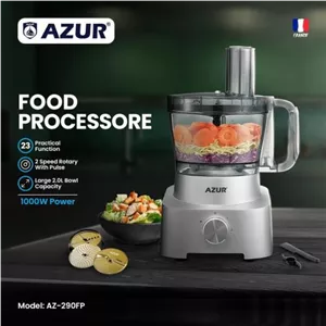 غذاساز چندکاره آزور AZUR مدل AZ-290FPساخت فرانسه با موتور 1000 وات و بدنه آلومینیومی دایکاست با گارانتی اصالت و سلامت کالا