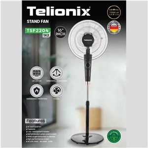 پنکه ایستاده 16 اینچی برند تلیونیکس مدل TSF2204 با گارانتی اصالت و سلامت کالا