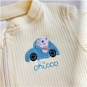 سرهمی وارداتی دوزیپ مدل کبریتی طرح چیکو رنگ لیمویی برند H&M