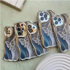 قاب پروانه نقره ای خمیری مدل Shiny Wings