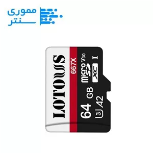 کارت حافظه microSDXC لوتوس 64 گیگابایت 667X مدل A2 سرعت 100MB/s