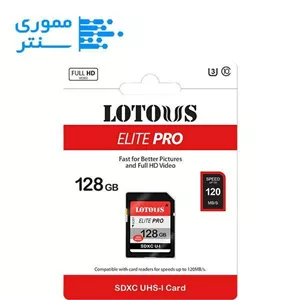 رم دوربین SD لوتوس ظرفیت 128 گیگابایت مدل U3 - سرعت 120MB/s