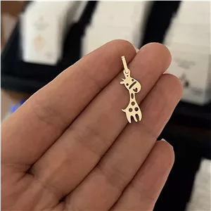 پلاک طلا طرح زرافه