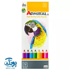 مداد رنگی ۱۲ رنگ جعبه مقوایی ادمیرال