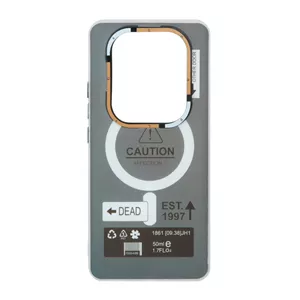 قاب Caution دور مات طرح مگ سیف گوشی شیائومی Redmi Note 14 Pro 5G / Redmi Note 14 Pro Plus 5G / Poco X7 5G