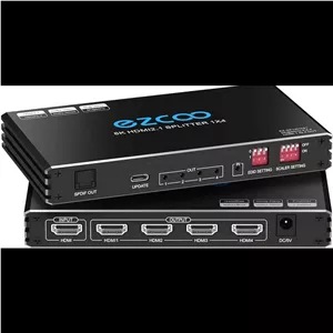 Ezcoo HDMI Splitter 1x4 – توزیع‌کننده حرفه‌ای سیگنال HDMI با قابلیت 4K و 8K اصلی
