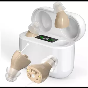 BIBIED Digital Rechargeable OTC Hearing Aids – سمعک دیجیتال قابل شارژ OTC برای سالمندان (بژ)