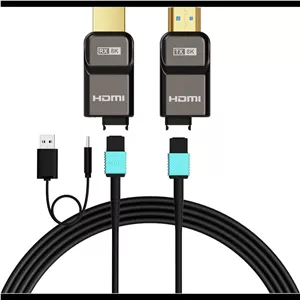 RUIPRO 8K Detachable Full Fiber Optic Armored HDMI 2.1 Cable 33FT – کابل فیبر نوری 8K با اتصالات جداشونده و زره فولادی