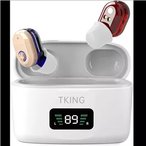 TKING CN127 Rechargeable Sound Amplifier – سمعک تقویت‌کننده صدای قابل شارژ دوگوشی با میکروفون دوگانه