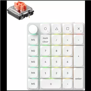 Keychron K0 Max – کی‌پد عددی بی‌سیم سفارشی با سوئیچ‌های کم‌پروفایل قرمز بی‌صدا و نرخ Polling 1000 هرتز