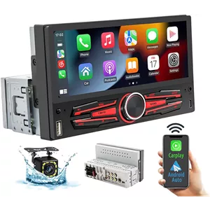 Minye 6.86 اینچ Single DIN Wireless – استریوی اندروید ماشین با CarPlay و Android Auto بیسیم، صفحه IPS لمسی، دکمه‌های کلاسیک