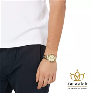 ساعت مچی جنرال کاسیو مدل MTP-V001G-9BUDF - صفحه بژ - بند استیل