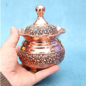 قندان مسی بدون پایه گلسا